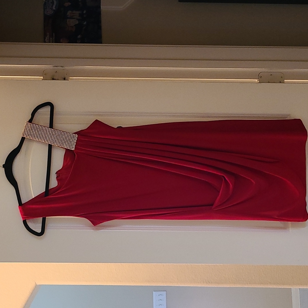 Woman's red dress